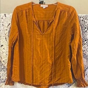 Knox Rose Rust Long Sleeve Blouse